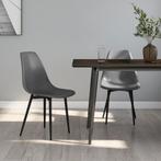vidaXL Eetkamerstoelen 2 st PP grijs, Huis en Inrichting, Verzenden, Nieuw, Grijs