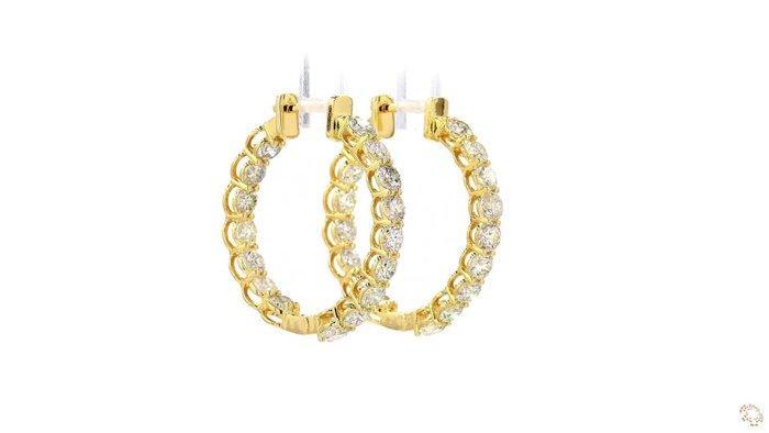 Zonder Minimumprijs - Hoepel oorbellen - 14 karaat Geel goud, Sieraden, Tassen en Uiterlijk, Antieke sieraden