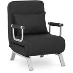 Mebel Elite Bart Luxe 3-in-1 Uitklapbare Slaapstoel Zwart -, Huis en Inrichting, Stoelen, Ophalen of Verzenden, Nieuw