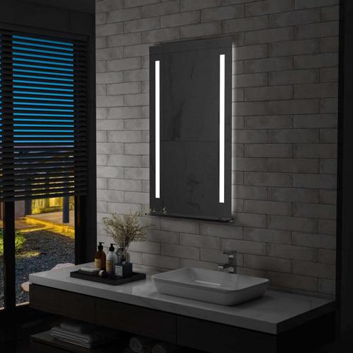 vidaXL Badkamerspiegel LED met schap 60x100 cm, Huis en Inrichting, Woonaccessoires | Spiegels, Nieuw, Verzenden