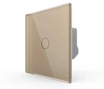 Livolo Touchscreen Schakelaar | Goud | 1-voudig | Aan/Uit, Doe-het-zelf en Verbouw, Ophalen of Verzenden, Nieuw, Schakelaar
