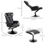 TRUUSK Relax Relaxfauteuil Met Kruk 67 X 82,5 X 103cm Staal, Huis en Inrichting, Fauteuils, Verzenden, Nieuw