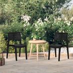 vidaXL Tuinstoelen 2 st polypropeen antracietkleurig, Tuin en Terras, Tuinstoelen, Verzenden, Nieuw, Kunststof