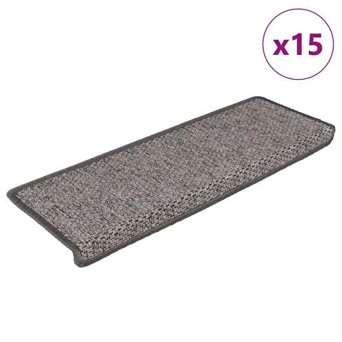 vidaXL Trapmatten zelfklevend 15st sisal-look 65x21x4cm, Doe-het-zelf en Verbouw, Ladders en Trappen, Nieuw, Verzenden