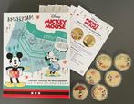 Nederland. Mickey Mouse - Set van 6 Gold-plated coins in, Postzegels en Munten