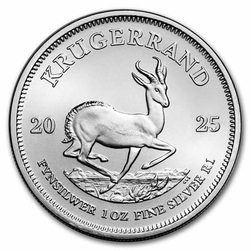Krugerrand 1 oz 2025, Postzegels en Munten, Munten | Afrika, Losse munt, Zilver, Zuid-Afrika, Verzenden