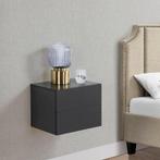 2dekans | Zwevend Nachtkastje - 40 x 29 x 30 cm - Zwart - 2, Ophalen of Verzenden, Zo goed als nieuw