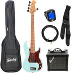 Fazley Sunset Series Piranha 5 Sky Blue basgitaar starterset, Muziek en Instrumenten, Snaarinstrumenten | Gitaren | Bas, Verzenden