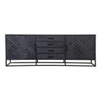 Dressoir Mangohout Fianna 210 cm, Huis en Inrichting, Kasten | Dressoirs, Verzenden, Nieuw, 200 cm of meer, Industriële meubels