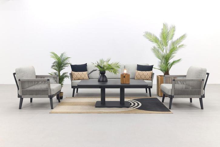 Durban/Medina verstelbare stoel-bank loungeset - 4-delig, Tuin en Terras, Tuinsets en Loungesets, Loungeset, Nieuw, Overige materialen