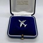 18 karaat - Witgoud - Broche - Boeing, Antiek en Kunst