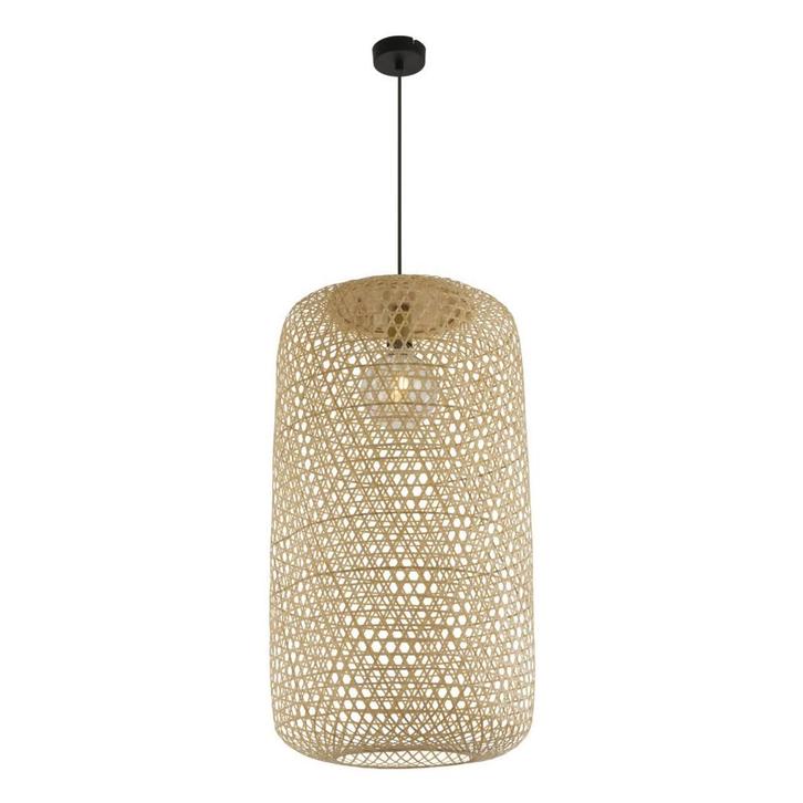 Hanglamp MIRENA 39.0 cm 1-lichts Bamboe, Huis en Inrichting, Lampen | Hanglampen, Nieuw, Overige materialen, 75 cm of meer, Ophalen of Verzenden