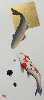 Love koi 2 - Large work, NO RESERVE PRICE ! - 2023 - Kunio