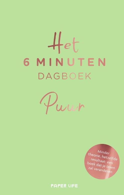 Het 6 minuten dagboek   Puur   Groen 9789000375844, Boeken, Studieboeken en Cursussen, Zo goed als nieuw, Verzenden
