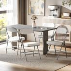 TRUUSK Set Van 4 Vouwstoelen Campingstoel Met Gevoerde Rugle, Verzenden, Nieuw