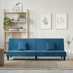 vidaXL Slaapbank fluweel blauw, Huis en Inrichting, Banken | Bankstellen, Verzenden, Nieuw, Stof, 200 tot 250 cm
