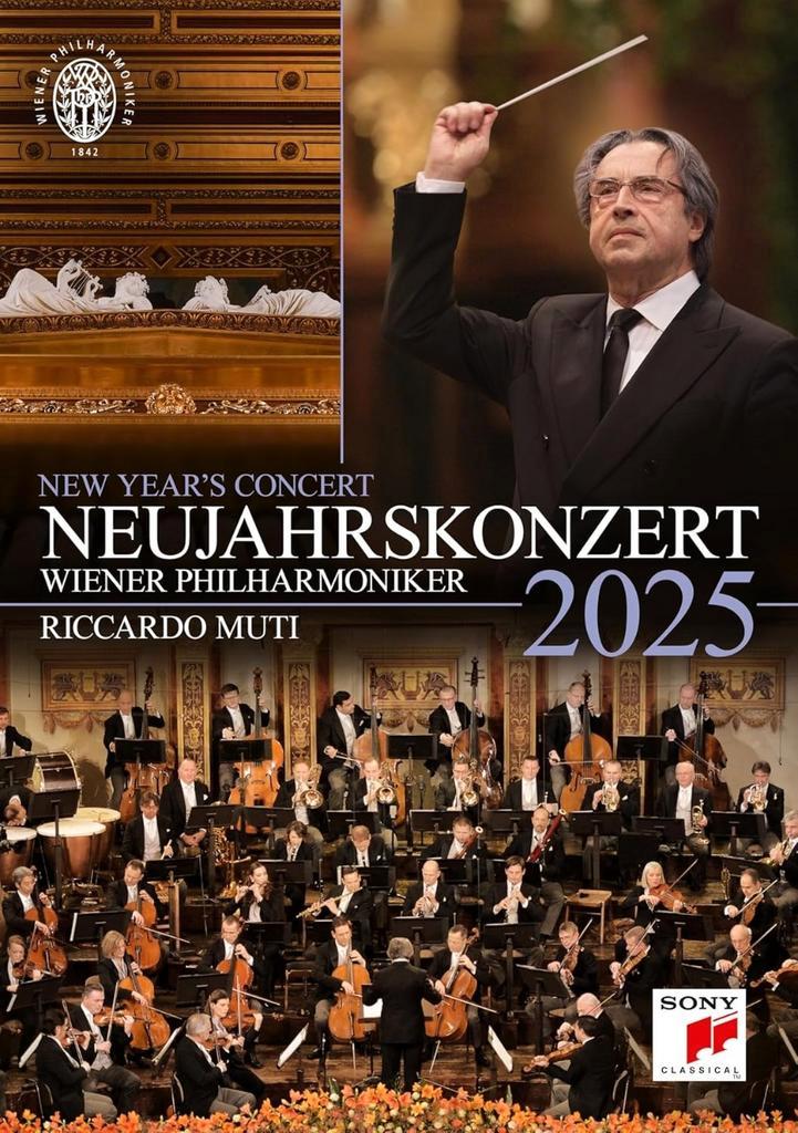 Neujahrskonzert 2025 - Riccardo Muti und Wiener Philharmonik, Cd's en Dvd's, Dvd's | Overige Dvd's, Ophalen of Verzenden