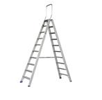 Dubbele Trap Maxall MTD 10 - Professioneel, Doe-het-zelf en Verbouw, Ladders en Trappen, Nieuw, 2 tot 4 meter, Trap, Verzenden