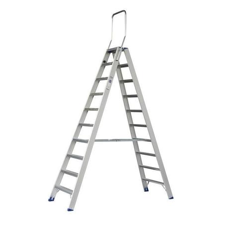 Dubbele Trap Maxall MTD 10 - Professioneel, Doe-het-zelf en Verbouw, Ladders en Trappen, Trap, Nieuw, 2 tot 4 meter, Verzenden
