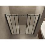 Nisdeur Wiesbaden Schuifbaar 4-Delig 180x200 cm Mat Zwart, Doe-het-zelf en Verbouw, Sanitair, Ophalen of Verzenden, Nieuw