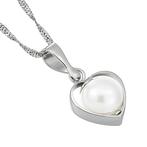 Ketting met hanger - 18 karaat Witgoud - Parel, Sieraden, Tassen en Uiterlijk, Antieke sieraden