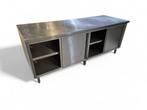 Veiling rvs werkbanken schappen kasten voor weinig, Gebruikt, RVS Meubilair