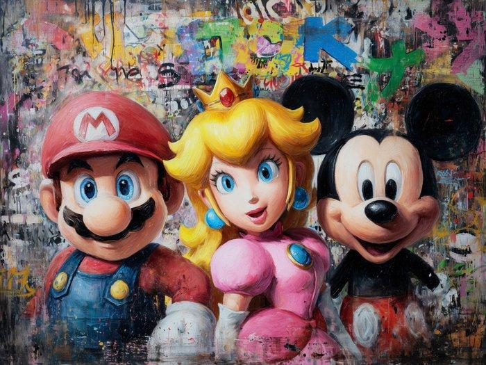 Canvas Fit - Alberto Ricardo - Iconos Pop: Mario, Peach y, Spelcomputers en Games, Spelcomputers | Overige Accessoires