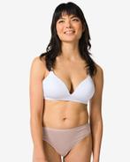 HEMA Dames strings stretch katoen - 2 stuks lichtbruin, Kleding | Dames, Verzenden