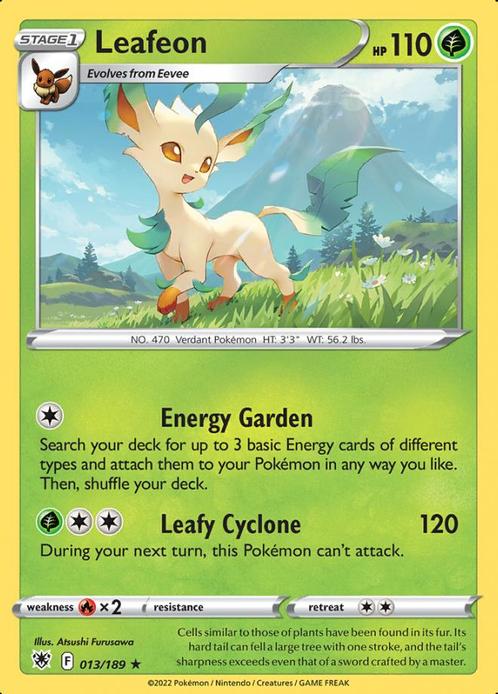 Leafeon 013/189 Astral Radiance, Hobby en Vrije tijd, Verzamelkaartspellen | Pokémon, Losse kaart, Nieuw, Foil, Ophalen of Verzenden
