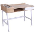 TRUUSK Bureau Met Opbergvak Wit Naturel 100 Cm X 55 Cm X 81,, Verzenden, Nieuw