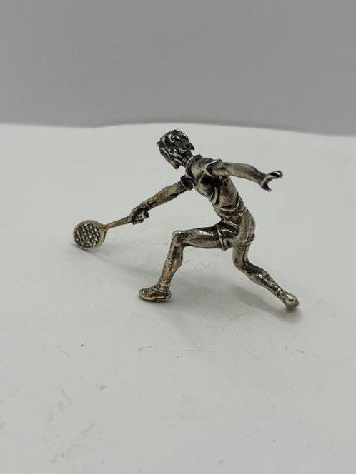 Miniatuur beeldje - NO RESERVE, Argento 925, Tennista -, Antiek en Kunst, Antiek | Goud en Zilver