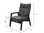 Vegas lounge tuinstoel verstelbaar aluminium antraciet, Ophalen of Verzenden, Nieuw, Aluminium