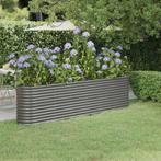 vidaXL Plantenbak 260x40x68 cm gepoedercoat staal grijs, Tuin en Terras, Bloembakken en Plantenbakken, 100 cm of meer, Verzenden