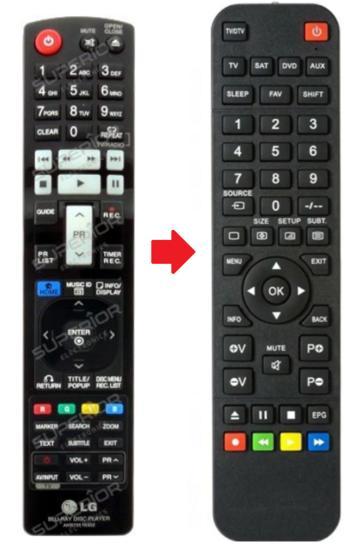 LG AKB73115301 / AKB73115302 afstandsbediening, Audio, Tv en Foto, Afstandsbedieningen, Verzenden