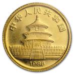 China. 1986 1/20 oz ¥5 CNY Chinese Gold Panda Coin