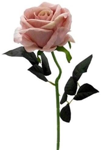 Zijden roos vintage pink large velvet touch open 52 cm per, Huis en Inrichting, Woonaccessoires | Kunstplanten en Kunstbloemen