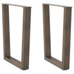 vidaXL Eettafelpoten 2 st V-vormig 70x(72-73,3) cm staal, Verzenden, Nieuw