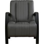 Leren fauteuil Glamour - Toledo Antracite (donkergrijs), Huis en Inrichting, Fauteuils, Nieuw, Ophalen of Verzenden, 50 tot 75 cm
