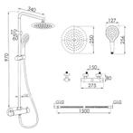 Moderne Thermostaat Doucheset - 25 cm Regendouche & Handd..., Ophalen of Verzenden, Nieuw