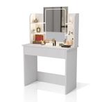 Kaptafel Zoey - Incl. LED-spiegel - Wit, Verzenden, Nieuw