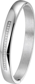 The Jewelry Collection - Bangle Scharnier Zirkonia Bolle, Sieraden, Tassen en Uiterlijk, Armbanden, Verzenden, Nieuw
