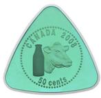 Canada. 50 Cents 2008 - Milk Delivery 20g (.925) mit CoA und
