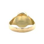 Gouden vintage zegelring met blauwe laagsteen 14 krt, Ophalen of Verzenden, Nieuw