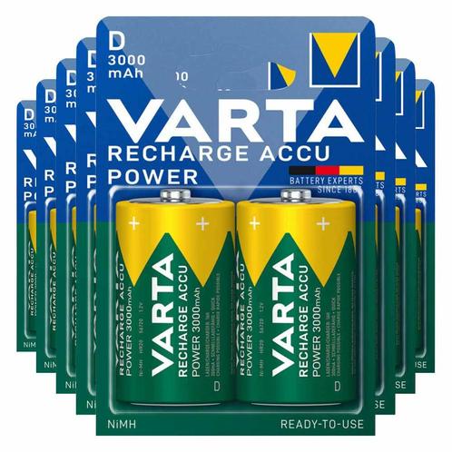 8x Varta Recharge Accu Power Oplaadbare Batterijen D 3000mAh, Huis en Inrichting, Schoonmaakartikelen, Verzenden