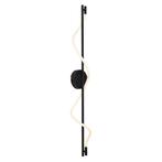 Moderne wandlamp zwart incl. LED 3-staps dimbaar - Twirl, Nieuw, Overige materialen, Modern