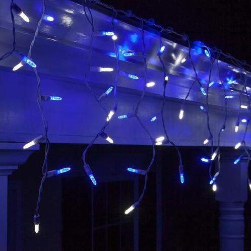 Kerst Gordijn 4 Meter - Blauw / Wit, Diversen, Kerst, Nieuw, Ophalen of Verzenden