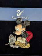 Beeld, Swarovski broche Mickey Mouse - 4.3 cm - Metaal,
