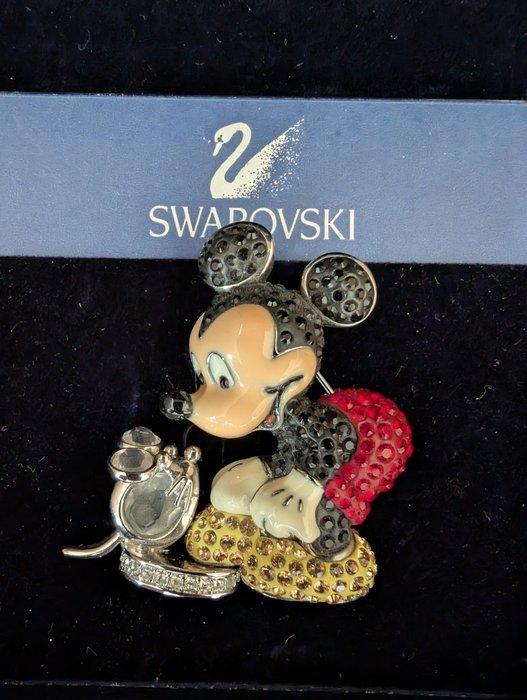 Beeld, Swarovski broche Mickey Mouse - 4.3 cm - Metaal,, Antiek en Kunst, Curiosa en Brocante