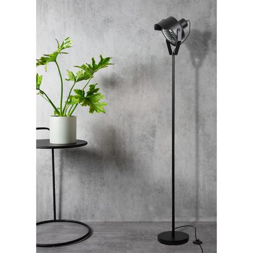 Moderne Leeslamp Stage staande vloerlamp zwart, Huis en Inrichting, Lampen | Vloerlampen, 100 tot 150 cm, Nieuw, Metaal, Verzenden