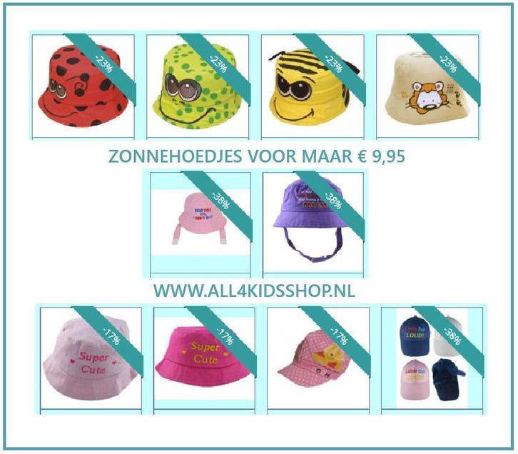 Kinder zonnehoedje - NIEUW - voor maar 9,95, Kinderen en Baby's, Kinderkleding | Petten en Hoeden, Jongen of Meisje, 104 of kleiner
